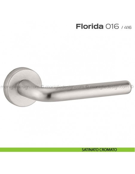 Maniglia per porta 016 Florida Reguitti satinato cromato