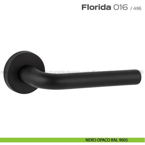 Maniglia per porta 016 Florida Reguitti nero opaco RAL 9005