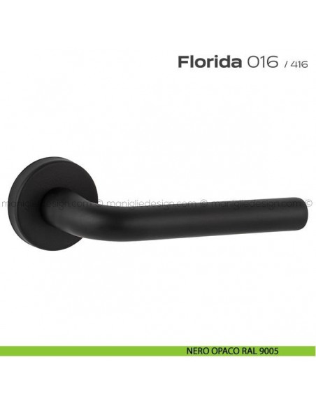 Maniglia per porta 016 Florida Reguitti nero opaco RAL 9005