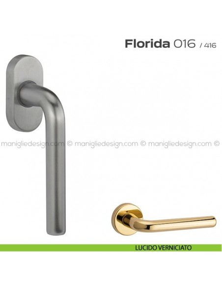 Maniglia per finestra martellina 016 Florida Reguitti lucido verniciato