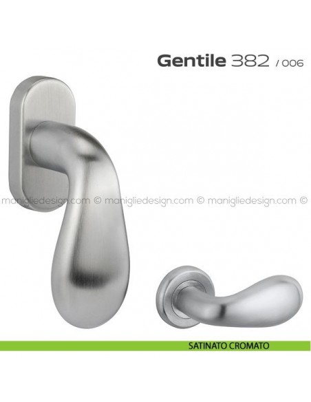 Maniglia per finestra martellina 382 Gentile Reguitti satinato cromato