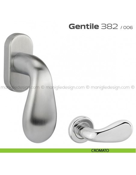 Maniglia per finestra martellina 382 Gentile Reguitti cromato