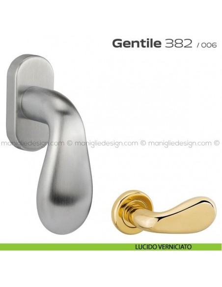 Maniglia per finestra martellina 382 Gentile Reguitti lucido verniciato