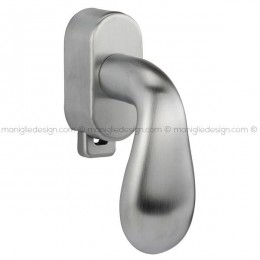 Maniglia per finestra DK con pulsante su placca 382 Gentile Reguitti