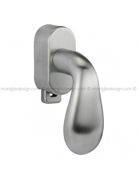 Maniglia per finestra DK con pulsante su placca 382 Gentile Reguitti