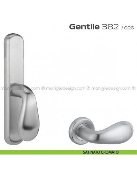 Maniglia per finestra cremonese 382 Gentile Reguitti satinato cromato