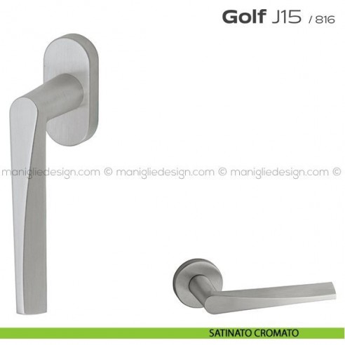 Maniglia martellina DK per finestra Golf J15 Reguitti satinato cromato