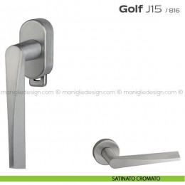 Maniglia DK per finestra con pulsante su placca Golf J15 Reguitti 2
