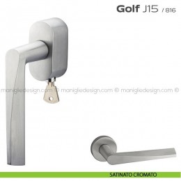 Maniglia DK per finestre con chiave su placca Golf J15 Reguitti 2