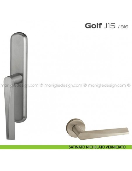 Maniglia cremonese per finestra Golf J15 Reguitti satinato nichelato verniciato