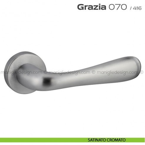 Maniglia per porta 070 Grazia Reguitti satinato cromato