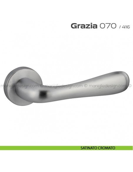 Maniglia per porta 070 Grazia Reguitti satinato cromato