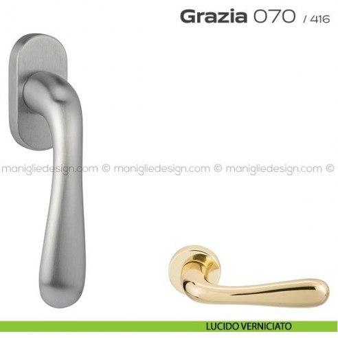 Maniglia per finestra martellina 070 Grazia Reguitti lucido verniciato