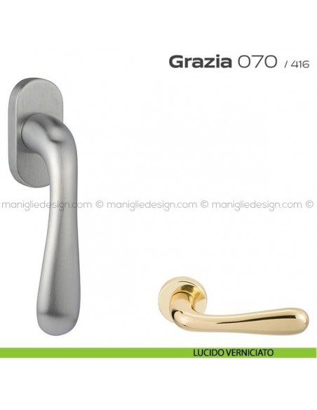 Maniglia per finestra martellina 070 Grazia Reguitti lucido verniciato