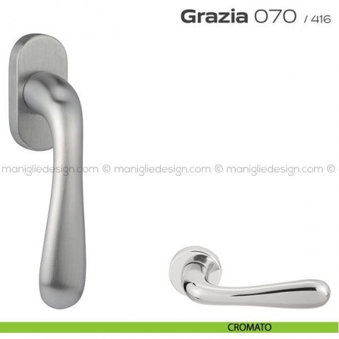 Maniglia per finestra martellina 070 Grazia Reguitti cromato