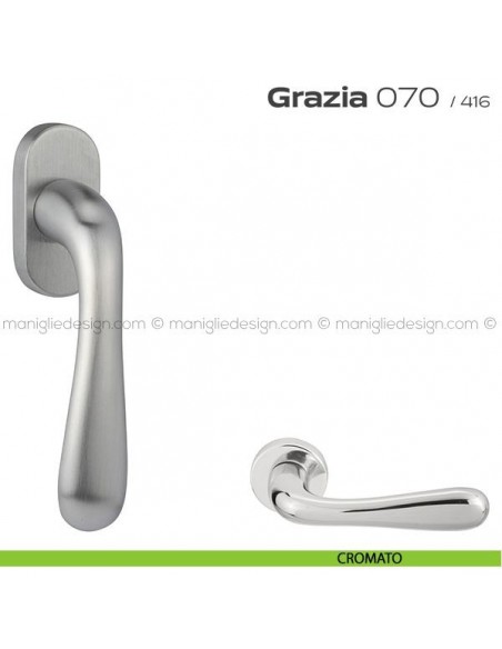 Maniglia per finestra martellina 070 Grazia Reguitti cromato