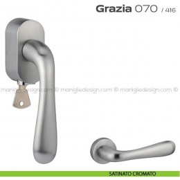 Maniglia per finestra martellina DK con chiave 070 Grazia Reguitti 2