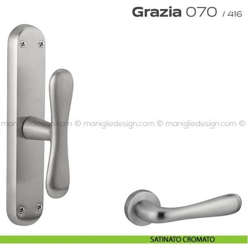 Maniglia per finestra cremonese 070 Grazia Reguitti satinato cromato