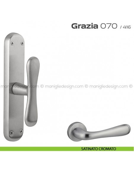 Maniglia per finestra cremonese 070 Grazia Reguitti satinato cromato