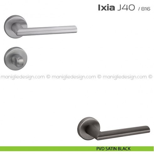 Maniglia per porta con nottolino J40 Ixia T. Reguitti PVD satin black