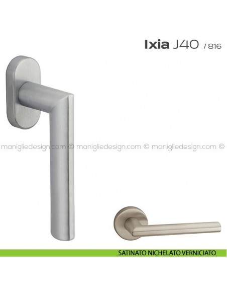 Maniglia per finestra martellina J40 Ixia T. Reguitti satinato nichelato verniciato