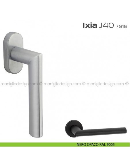 Maniglia per finestra martellina J40 Ixia T. Reguitti nero opaco RAL 9005