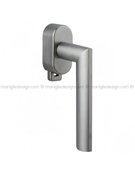 Maniglia per finestra DK con pulsante su placca J40 Ixia T. Reguitti