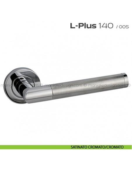 Maniglia per porta 140 L-Plus Reguitti satinato cromato/cromato