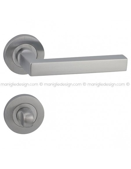 Maniglia per porta con nottolino Laser 130 Reguitti con rosetta tonda