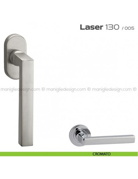 Maniglia martellina DK per finestra Laser 130 Reguitti cromato