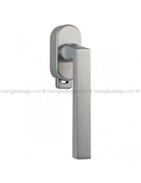 Maniglia DK per finestra con pulsante su placca Laser 130 Reguitti