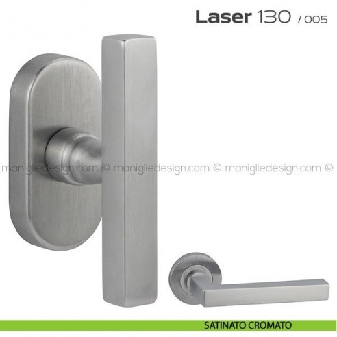 Maniglia martellina DK per finestra impugnatura a T Laser 130 Reguitti satinato cromato