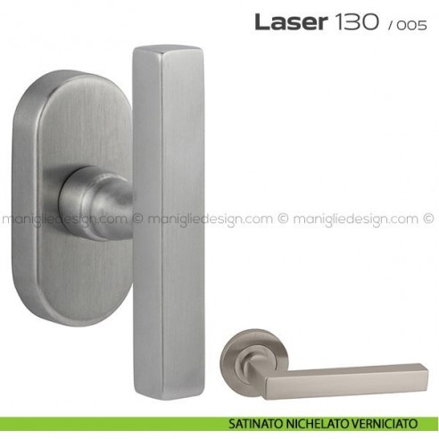 Maniglia martellina DK per finestra impugnatura a T Laser 130 Reguitti satinato nichelato verniciato