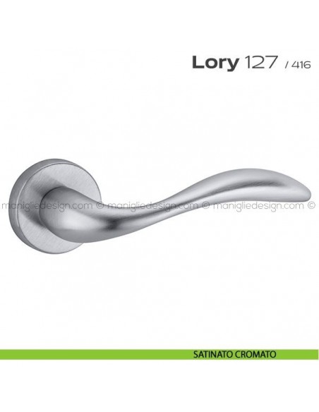 Maniglia per porta 127 Lory Reguitti satinato cromato