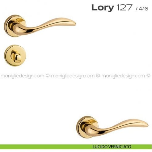 Maniglia per porta con nottolino 127 Lory Reguitti lucido verniciato