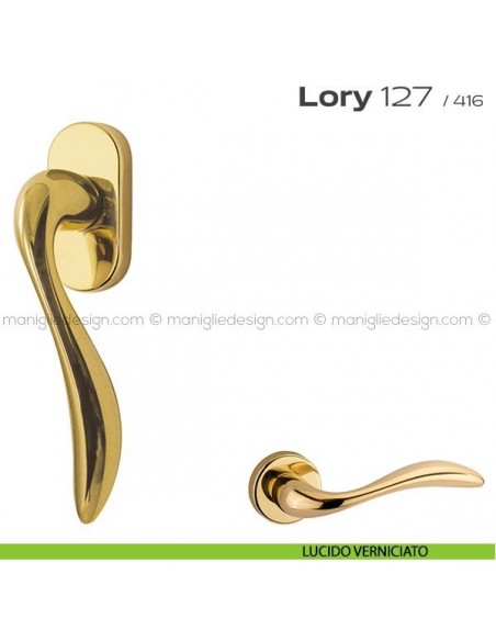 Maniglia per finestra martellina 127 Lory Reguitti lucido verniciato