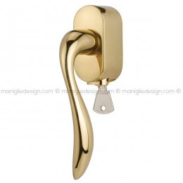 Maniglia per finestra DK con chiave su placca 127 Lory Reguitti