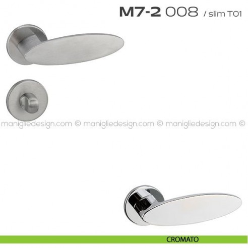 Maniglia per porta con nottolino 008 M7-2 Reguitti cromato