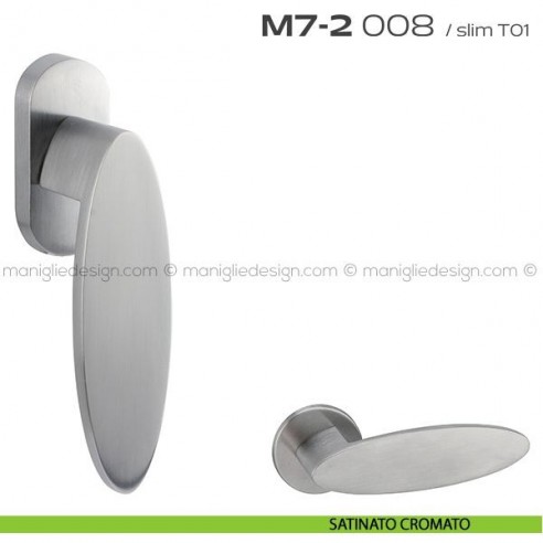 Maniglia per finestra martellina 008 M7-2 Reguitti satinato cromato