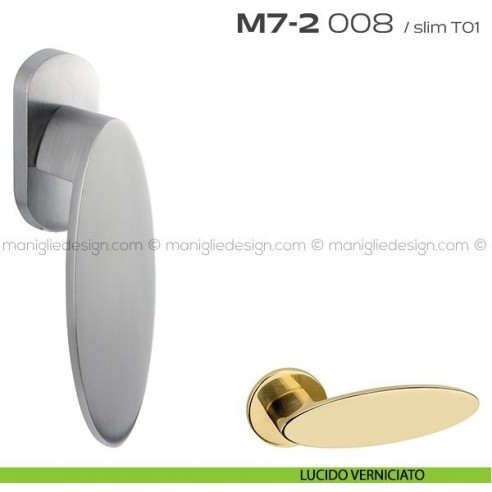 Maniglia per finestra martellina 008 M7-2 Reguitti lucido verniciato