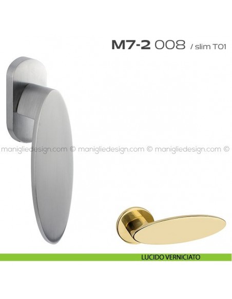 Maniglia per finestra martellina 008 M7-2 Reguitti lucido verniciato