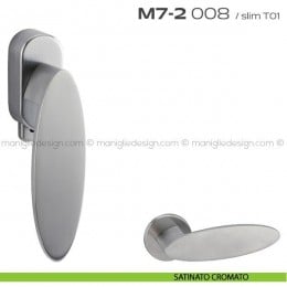 Maniglia per finestra DK con pulsante su placca 008 M7-2 Reguitti 2