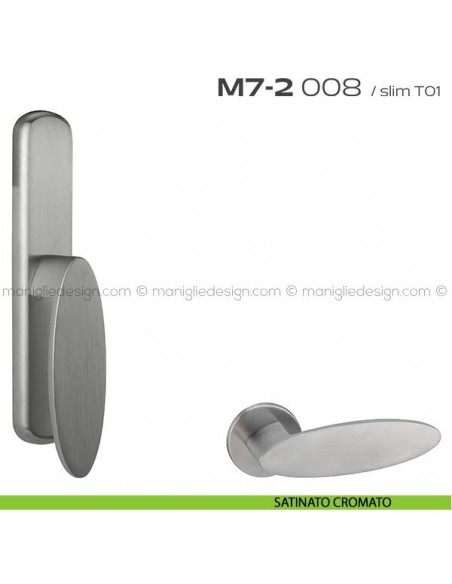 Maniglia per finestra cremonese 008 M7-2 Reguitti satinato cromato
