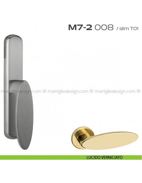 Maniglia per finestra cremonese 008 M7-2 Reguitti lucido verniciato