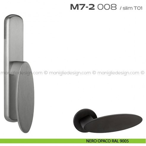 Maniglia per finestra cremonese 008 M7-2 Reguitti nero opaco RAL 9005