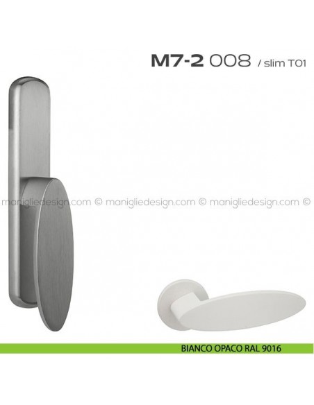 Maniglia per finestra cremonese 008 M7-2 Reguitti bianco opaco RAL 9016