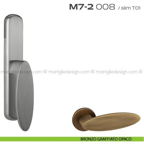 Maniglia per finestra cremonese 008 M7-2 Reguitti bronzo satinato opaco