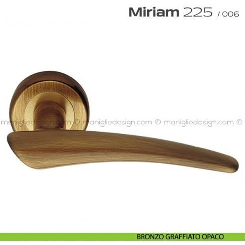 Maniglia per porta 225 Miriam Reguitti bronzato graffiato