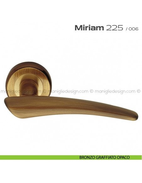 Maniglia per porta 225 Miriam Reguitti bronzato graffiato