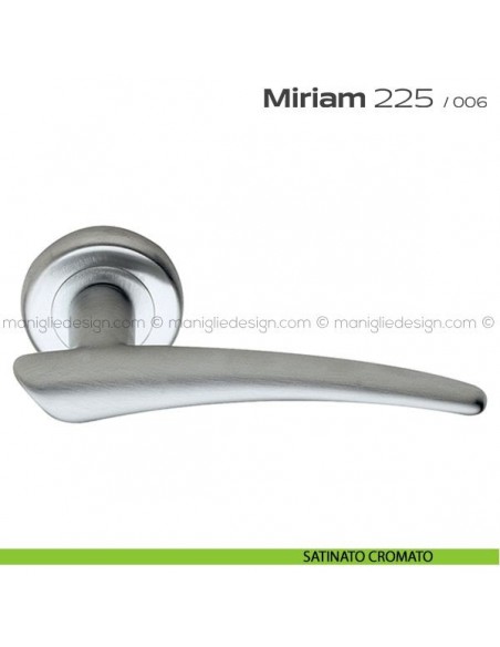 Maniglia per porta 225 Miriam Reguitti satinato cromato